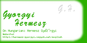 gyorgyi hermesz business card